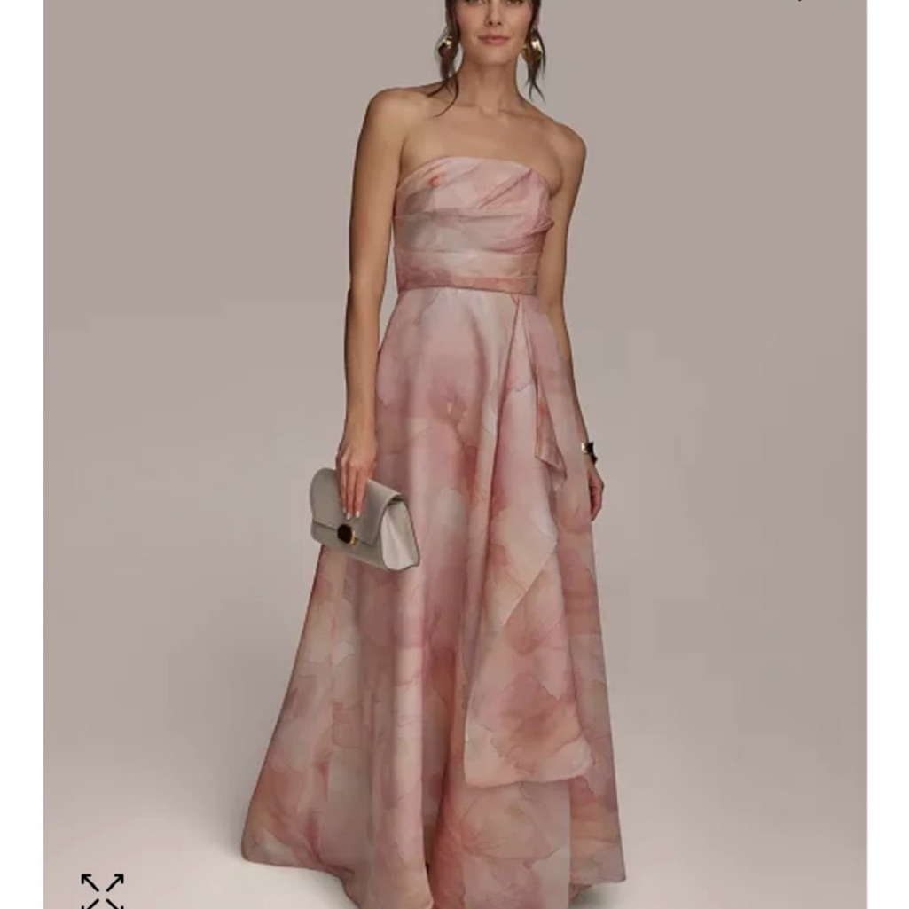 Donna Karan One Shoulder Pink Dress